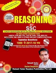 7300+ Reasoning for SSC — Typewise Questions (1999 to 2017-18) with Detailed Video Solutions