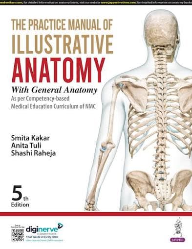 The Practice Manual of Illustrative Anatomy with General Anatomy, 5th Edition by Smita Kakar, Anita Tuli & Shashi Raheja (Jaypee)