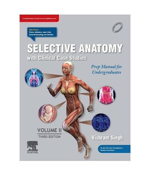 Selective Anatomy with Clinical Case Studies: Prep Manual for Undergraduates, Volume II, Third Edition by Vishram Singh (Elsevier)