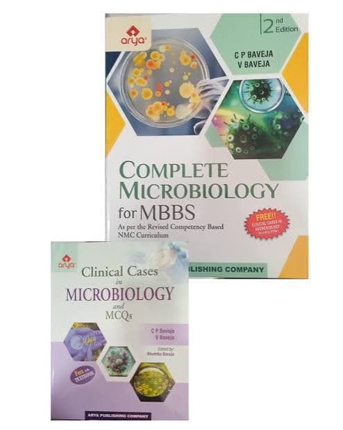 Complete Microbiology for MBBS, 2nd Edition — With Free Clinical Cases in Microbiology and MCQs (Set of 2 Books) — C.P. Baveja, V. Baveja (Arya Publishing Company)