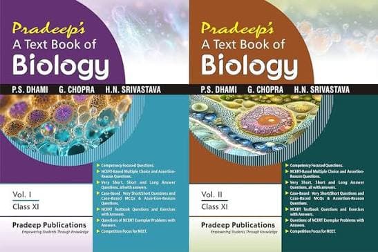 Pradeep's A Text Book of Biology for Class 11 Vol-1 & Vol-2 (Set of 2 Volumes, 2026-27) — P.S. Dhami, G. Chopra & H.N. Srivastava | Pradeep Publications