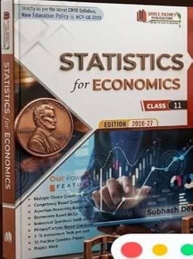 Statistics for Economics for Class 11 (Edition 2026-27) — Subhash Dey | Shree Radhey Publications