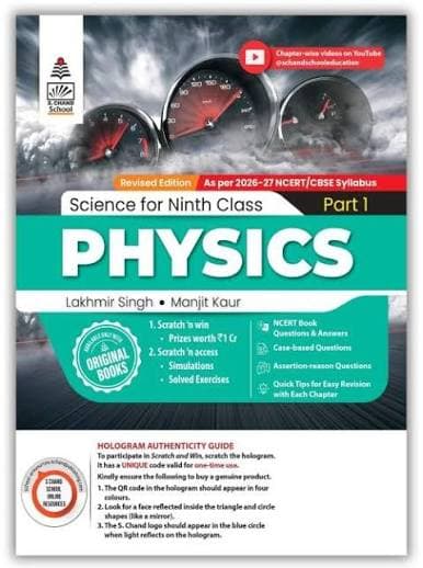 Science for Ninth Class Physics Part 1 by Lakhmir Singh & Manjit Kaur — Revised Edition, As per 2026-27 NCERT/CBSE Syllabus