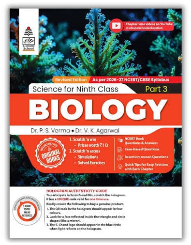 Science for Ninth Class Biology Part 3 by Dr. P.S. Verma & Dr. V.K. Agarwal — Revised Edition, As per 2026-27 NCERT/CBSE Syllabus