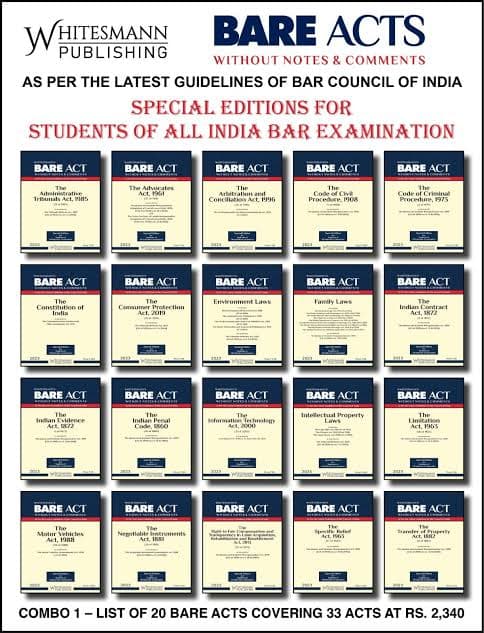 ALL INDIA BAAR EXAMINATION BARE ACTS ENGLISH MEDIUM - WHITEMAN PUBLICATION