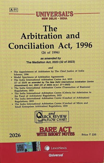 Arbitration & Conciliation Act 1996 Bare Act | Universal