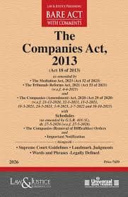 Companies Act 2013 Bare Act with Comments 2026 | LJP