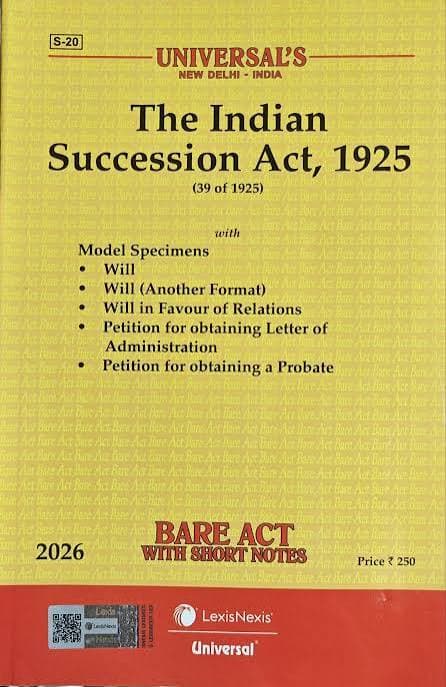 Indian Succession Act 1925 Bare Act 2026 | Universal